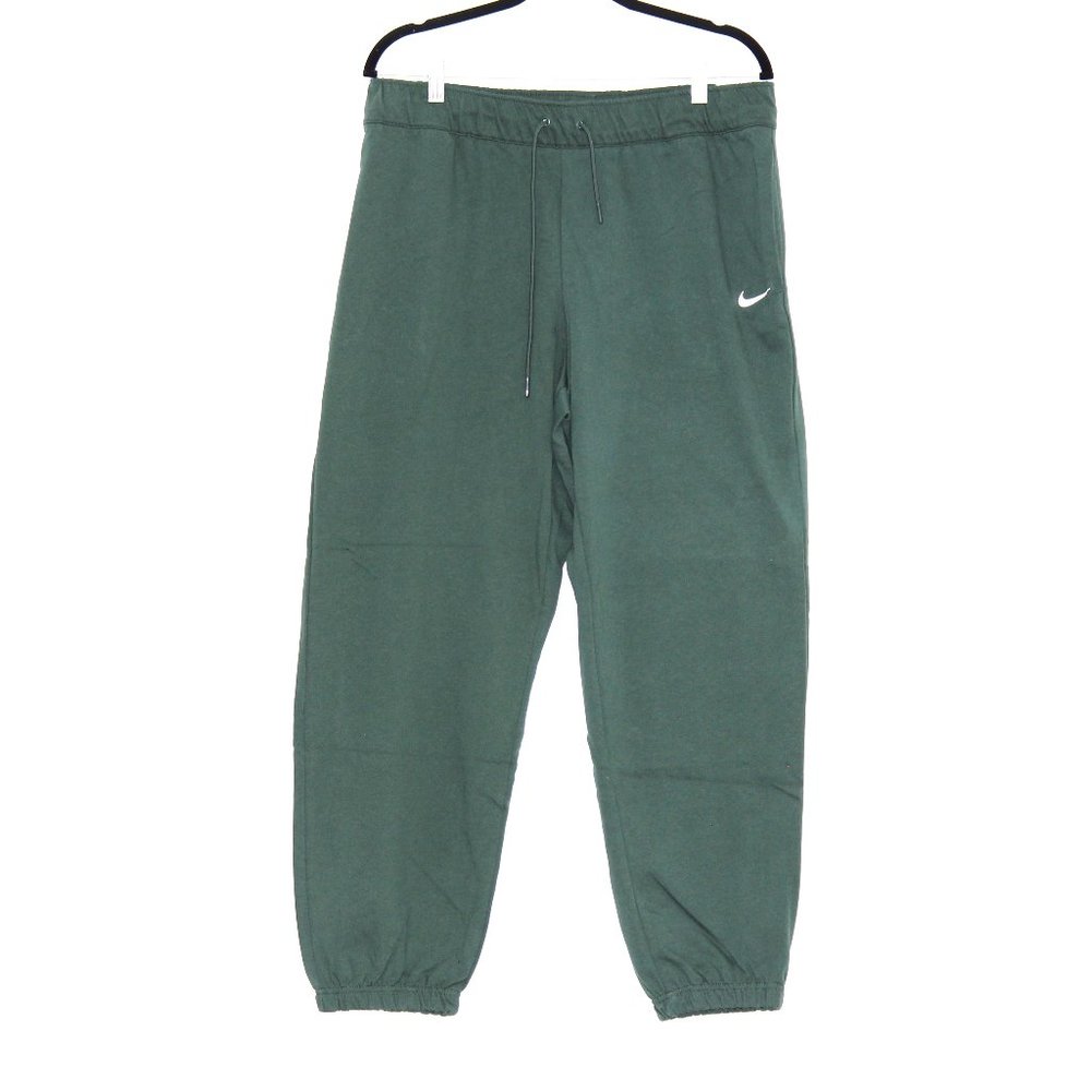 Nike Green Loose Fit Mid Rise Sweatpants